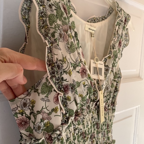Max Studio CRMANME floral print maxi dress w smocked waist, fully lined, szS - Picture 9 of 15